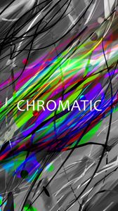 Preview wallpaper chromatic, words, inscription, lines