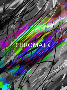 Preview wallpaper chromatic, words, inscription, lines