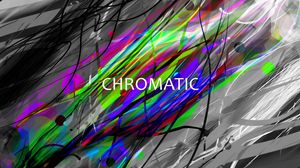 Preview wallpaper chromatic, words, inscription, lines