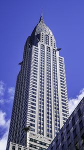 Preview wallpaper chrysler building, building, architecture, bottom view