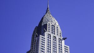 Preview wallpaper chrysler building, building, architecture, bottom view