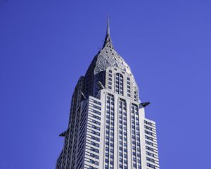 Preview wallpaper chrysler building, building, architecture, bottom view