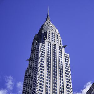 Preview wallpaper chrysler building, building, architecture, bottom view