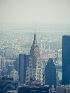 Preview wallpaper chrysler building, city, buildings, architecture, aerial view, new york