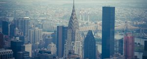 Preview wallpaper chrysler building, city, buildings, architecture, aerial view, new york