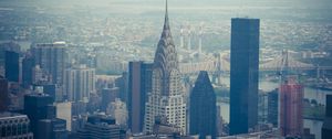 Preview wallpaper chrysler building, city, buildings, architecture, aerial view, new york