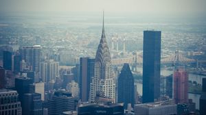 Preview wallpaper chrysler building, city, buildings, architecture, aerial view, new york
