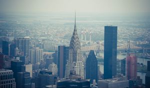 Preview wallpaper chrysler building, city, buildings, architecture, aerial view, new york