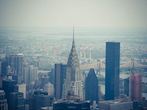 Preview wallpaper chrysler building, city, buildings, architecture, aerial view, new york