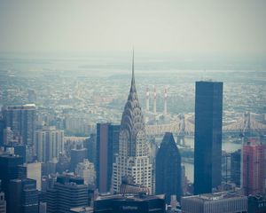 Preview wallpaper chrysler building, city, buildings, architecture, aerial view, new york