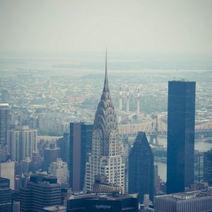 Preview wallpaper chrysler building, city, buildings, architecture, aerial view, new york