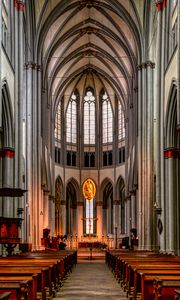 Preview wallpaper church, architecture, cathedral, altar, columns