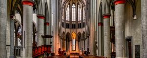 Preview wallpaper church, architecture, cathedral, altar, columns