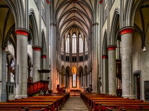 Preview wallpaper church, architecture, cathedral, altar, columns