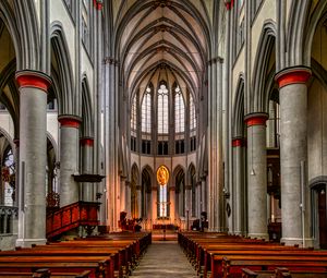 Preview wallpaper church, architecture, cathedral, altar, columns