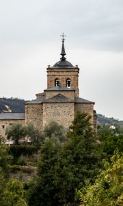 Preview wallpaper church, building, architecture, trees, spain