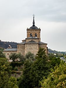 Preview wallpaper church, building, architecture, trees, spain