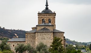 Preview wallpaper church, building, architecture, trees, spain