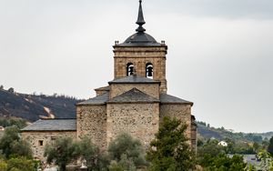 Preview wallpaper church, building, architecture, trees, spain