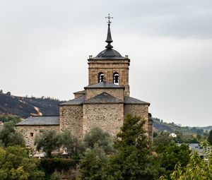 Preview wallpaper church, building, architecture, trees, spain