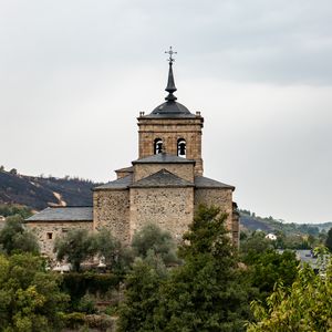 Preview wallpaper church, building, architecture, trees, spain
