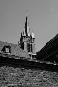 Preview wallpaper church, towers, roofs, architecture, black and white