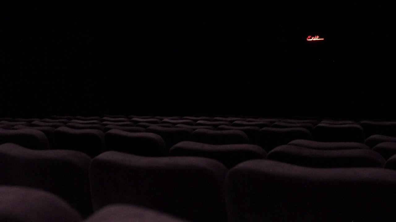 Wallpaper cinema, chairs, dark, darkness