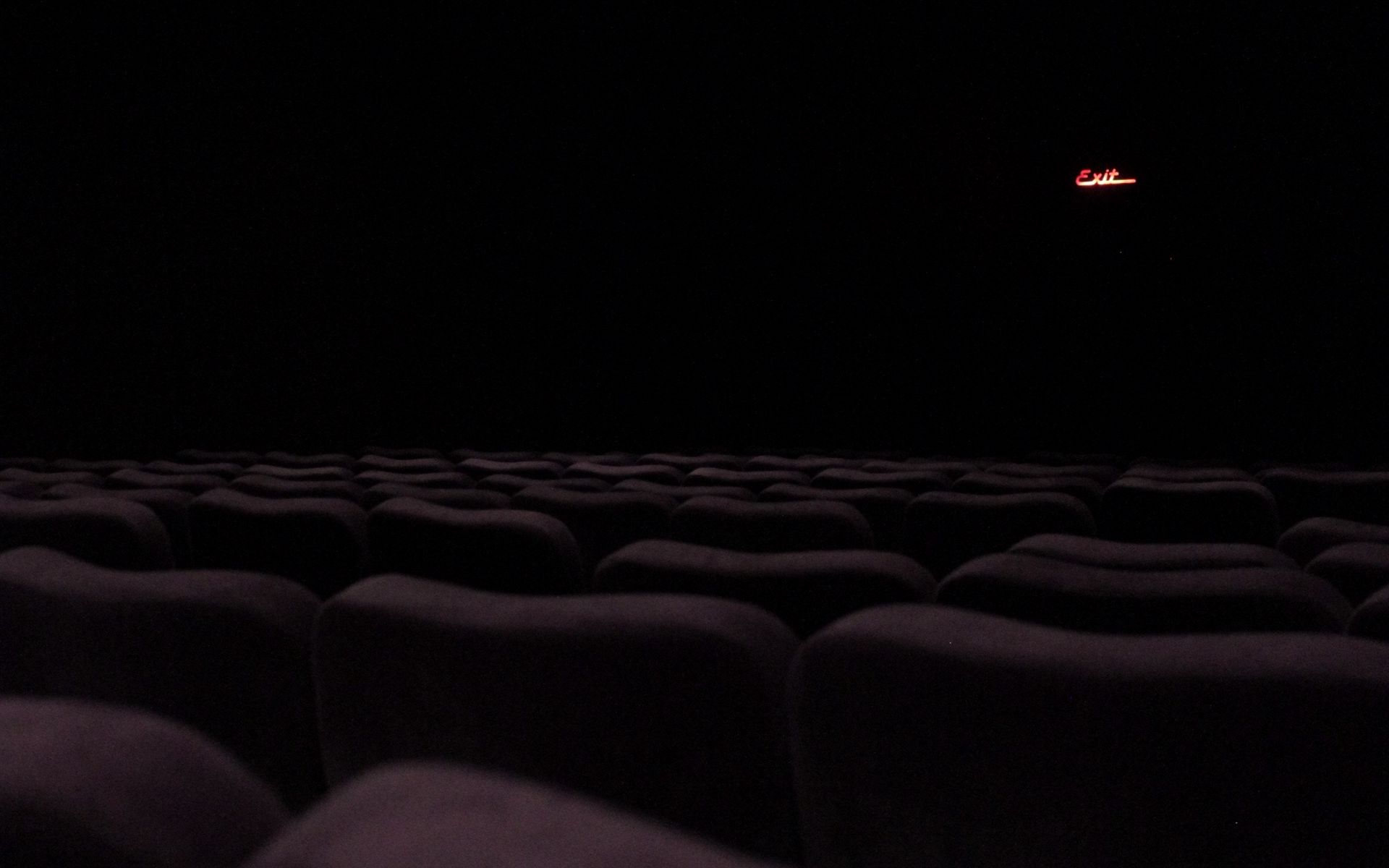 Download wallpaper 1920x1200 cinema, chairs, dark, darkness widescreen