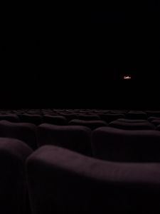 Preview wallpaper cinema, chairs, dark, darkness