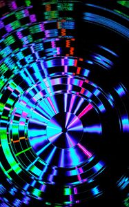 Preview wallpaper circle, abstraction, blur, colorful, iridescent