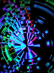 Preview wallpaper circle, abstraction, blur, colorful, iridescent