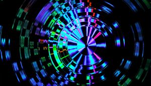 Preview wallpaper circle, abstraction, blur, colorful, iridescent