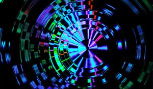 Preview wallpaper circle, abstraction, blur, colorful, iridescent