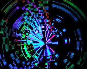 Preview wallpaper circle, abstraction, blur, colorful, iridescent