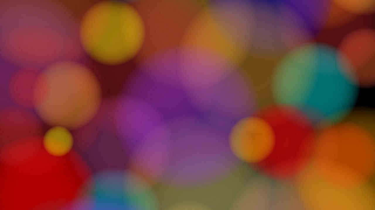 Wallpaper circle, colorful, glare, blurred