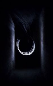 Preview wallpaper circle, dark, long exposure, black