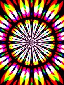 Preview wallpaper circle, flower, stripes, abstraction, bright