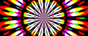 Preview wallpaper circle, flower, stripes, abstraction, bright