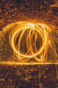 Preview wallpaper circle, freezelight, sparks, glow