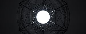 Preview wallpaper circle, glow, hexagon, geometry, dark