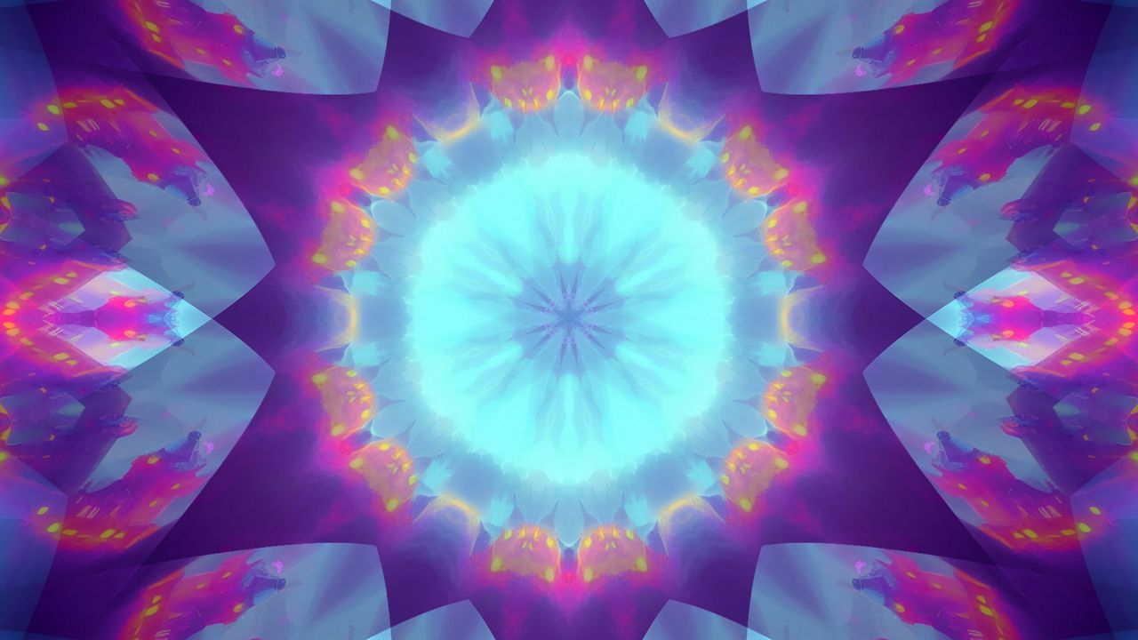 Wallpaper circle, glow, kaleidoscope, shapes hd, picture, image