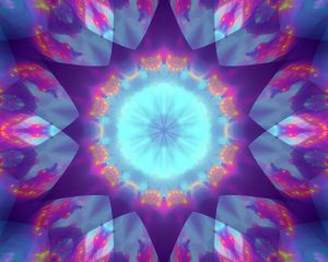 Preview wallpaper circle, glow, kaleidoscope, shapes