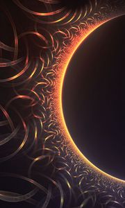 Preview wallpaper circle, glow, lines, stripes, abstraction