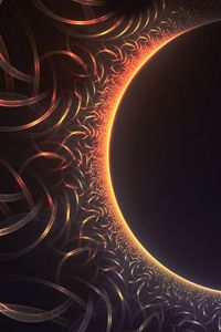 Preview wallpaper circle, glow, lines, stripes, abstraction