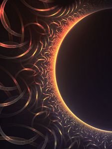 Preview wallpaper circle, glow, lines, stripes, abstraction