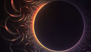 Preview wallpaper circle, glow, lines, stripes, abstraction