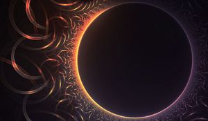 Preview wallpaper circle, glow, lines, stripes, abstraction