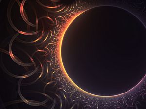 Preview wallpaper circle, glow, lines, stripes, abstraction