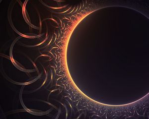 Preview wallpaper circle, glow, lines, stripes, abstraction