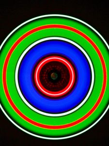Preview wallpaper circle, glow, neon, colorful